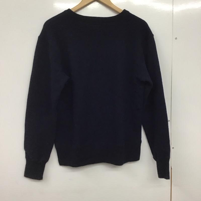 ウエストライド WESTRIDE ニット、セーター 長袖 38 無地 紺 / ネイビー /  メンズ USED 古着 中古 10145634