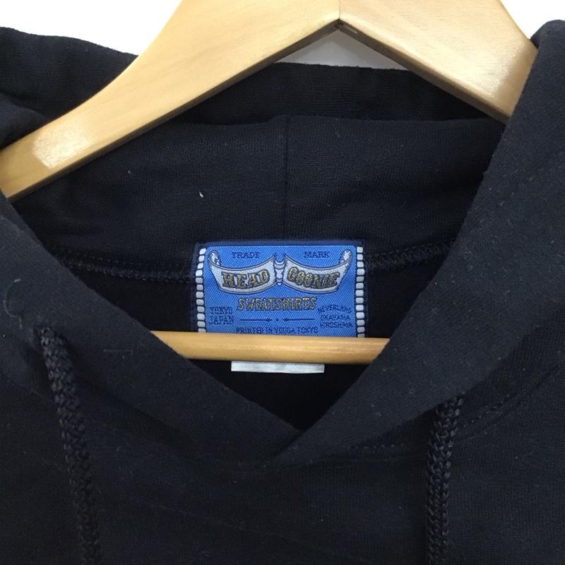 ヘッドグーニー HEADGOONIE パーカー 長袖 XL プリント 黒 / ブラック /  メンズ USED 古着 中古 10145647