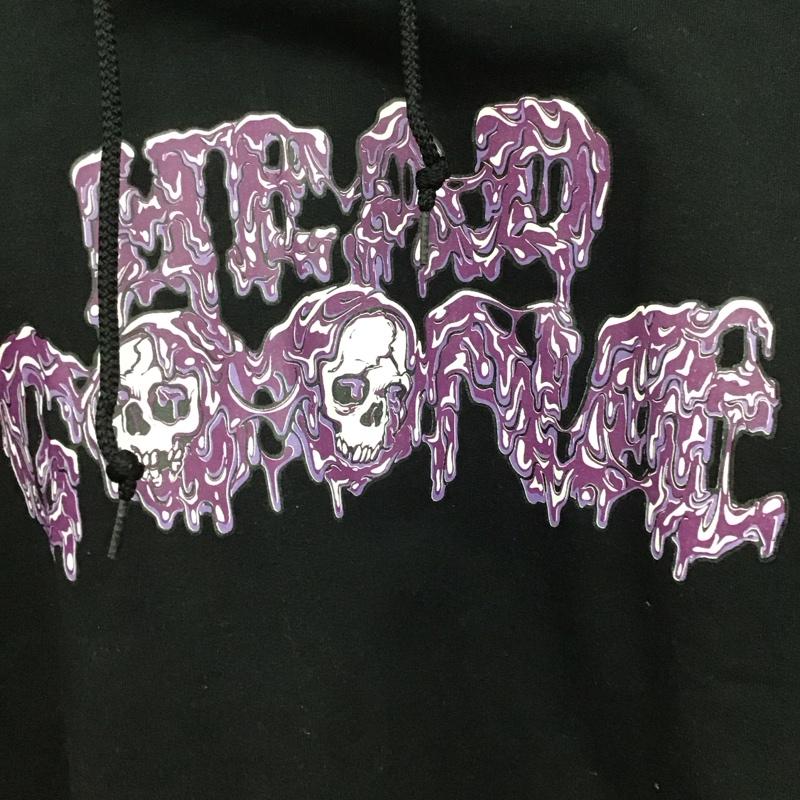 ヘッドグーニー HEADGOONIE パーカー 長袖 XL プリント 黒 / ブラック /  メンズ USED 古着 中古 10145647