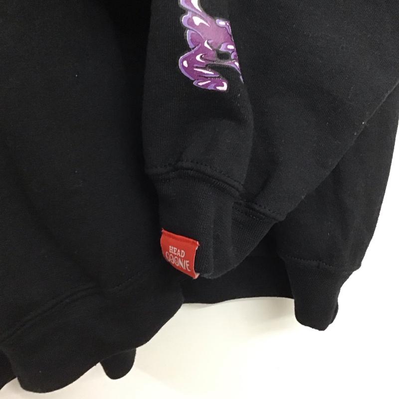 ヘッドグーニー HEADGOONIE パーカー 長袖 XL プリント 黒 / ブラック /  メンズ USED 古着 中古 10145647