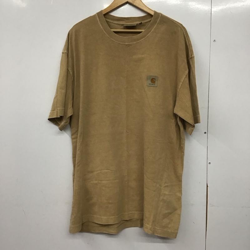 カーハート Carhartt Tシャツ 半袖 半袖カットソー プリントTシャツ クルーネックカットソー XL ロゴ、文字 ベージュ / ベージュ /  メンズ USED 古着 中古 10145679