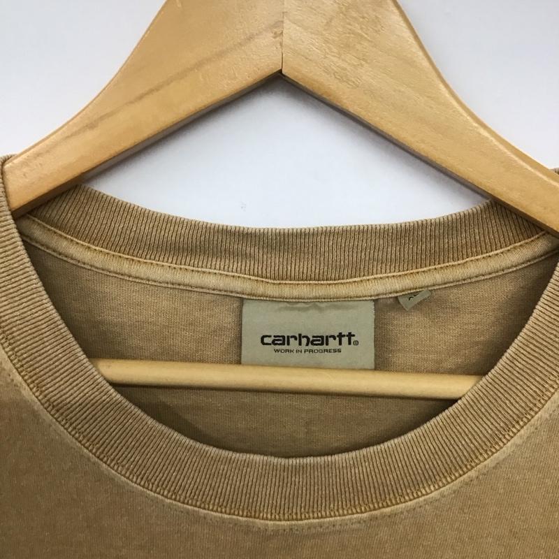 カーハート Carhartt Tシャツ 半袖 半袖カットソー プリントTシャツ クルーネックカットソー XL ロゴ、文字 ベージュ / ベージュ /  メンズ USED 古着 中古 10145679