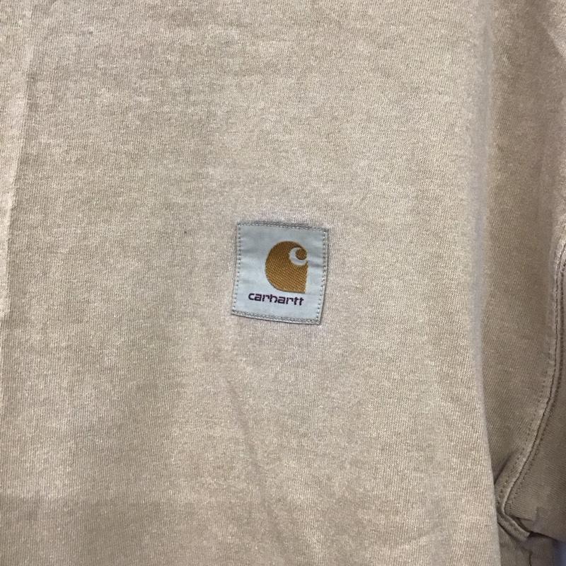 カーハート Carhartt Tシャツ 半袖 半袖カットソー プリントTシャツ クルーネックカットソー XL ロゴ、文字 ベージュ / ベージュ /  メンズ USED 古着 中古 10145679
