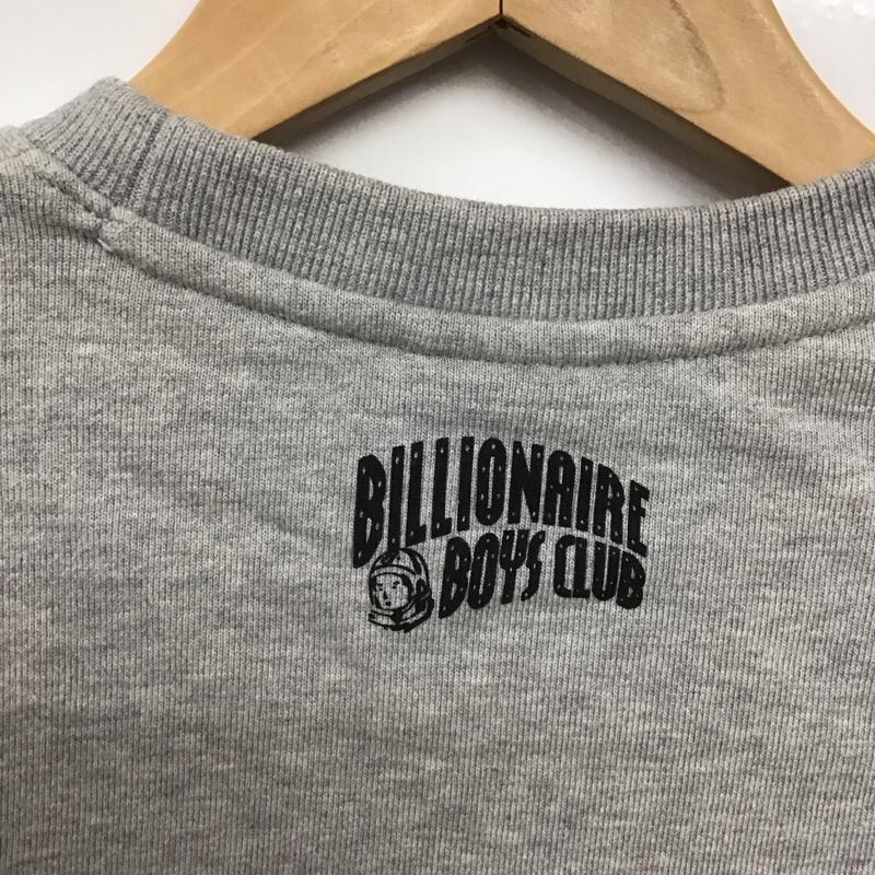 ビリオネア・ボーイズ・クラブ BILLIONAIRE BOYS CLUB トレーナー 長袖 長袖トレーナー スウェット クルーネック プルオーバー S ロゴ、文字 灰 / グレー /  メンズ USED 古着 中古 10145694