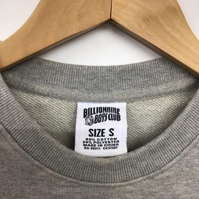 ビリオネア・ボーイズ・クラブ BILLIONAIRE BOYS CLUB トレーナー 長袖 長袖トレーナー スウェット クルーネック プルオーバー S ロゴ、文字 灰 / グレー /  メンズ USED 古着 中古 10145694