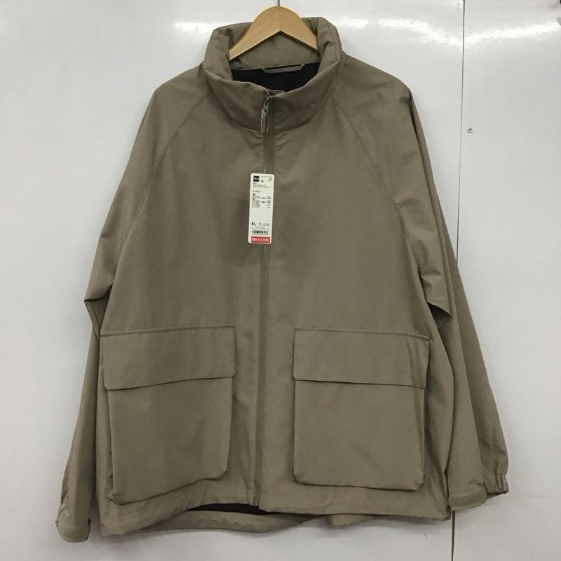 ジーユー GU ジャケット、上着 ジャケット、ブレザー 311-349268 ウィンドプルーフスタンドカラーブルゾン XL 無地 ベージュ / ベージュ /  メンズ USED 古着 中古 10145703