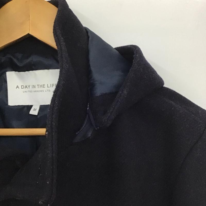 アデイインザライフ ユナイテッドアローズ A day in the life UNITED ARROWS コート コート一般 コート アウター フード付き M 無地 紺 / ネイビー /  メンズ USED 古着 中古 10145712