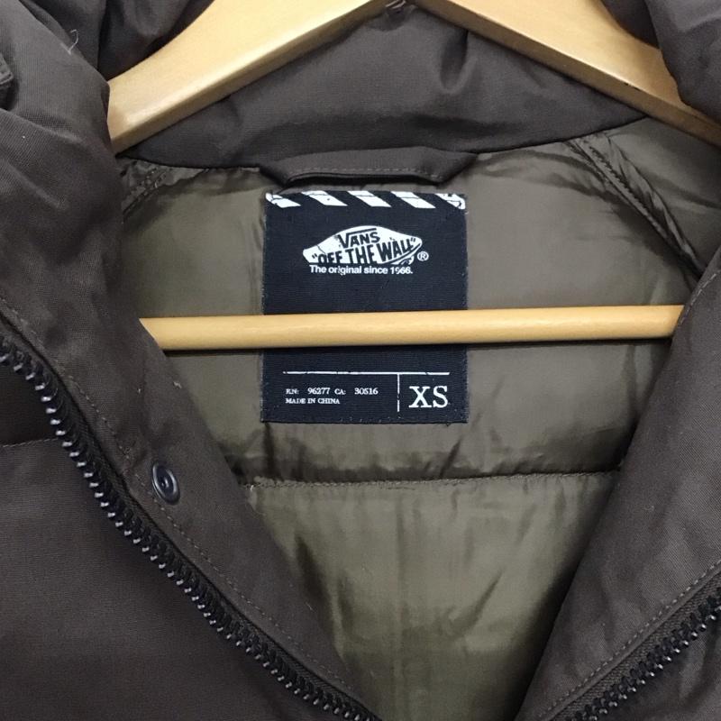 バンズ VANS ジャケット、上着 ジャケット、ブレザー ジップアップジャケット ダウンジャケット アウター XS 無地 茶 / ブラウン /  メンズ USED 古着 中古 10145734