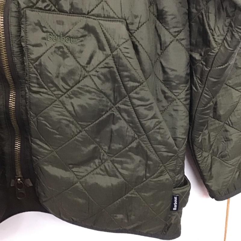 バーブァー Barbour ジャケット、上着 ジャケット、ブレザー ジップアップジャケット キルティングジャケット アウター ロゴ、文字 カーキ / カーキ /  メンズ USED 古着 中古 10145738