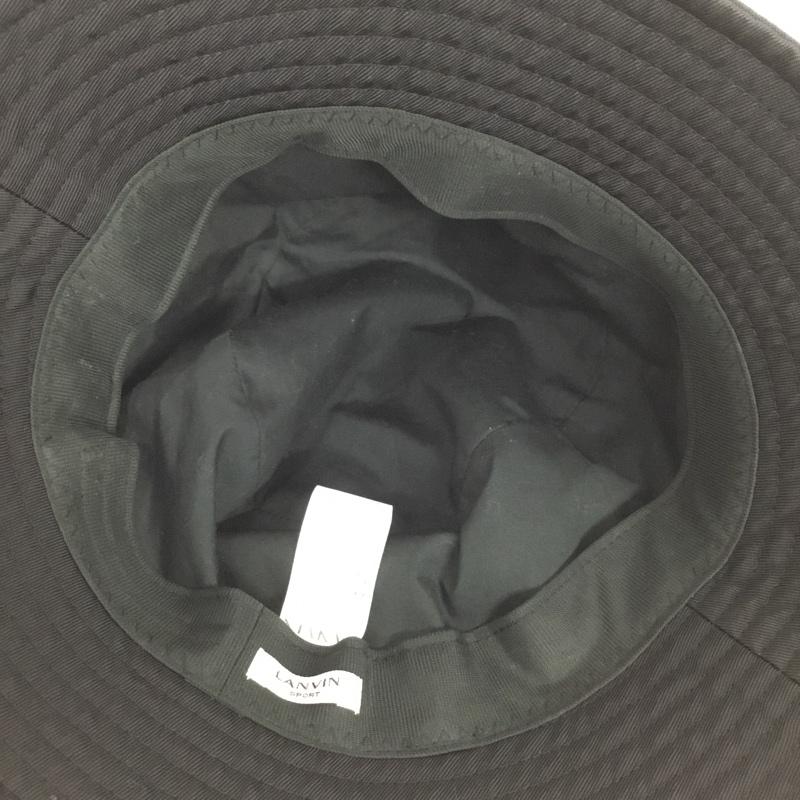 ランバン LANVIN 帽子 ハット VG5SCP71M ナイロンツイルハット FREE ロゴ、文字 黒 / ブラック /  メンズ USED 古着 中古 10145781