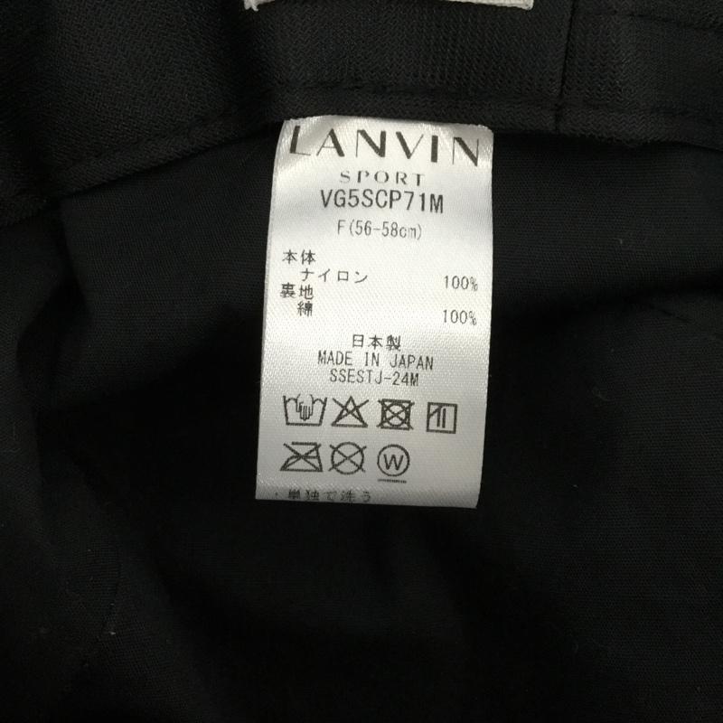 ランバン LANVIN 帽子 ハット VG5SCP71M ナイロンツイルハット FREE ロゴ、文字 黒 / ブラック /  メンズ USED 古着 中古 10145781