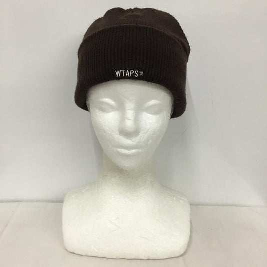 ダブルタップス WTAPS 帽子 ニット帽 242MADT-HT04 ビーニー ロゴ、文字 ダークブラウン / ダークブラウン /  メンズ USED 古着 中古 10145791