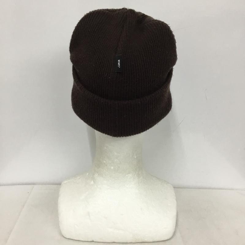 ダブルタップス WTAPS 帽子 ニット帽 242MADT-HT04 ビーニー ロゴ、文字 ダークブラウン / ダークブラウン /  メンズ USED 古着 中古 10145791