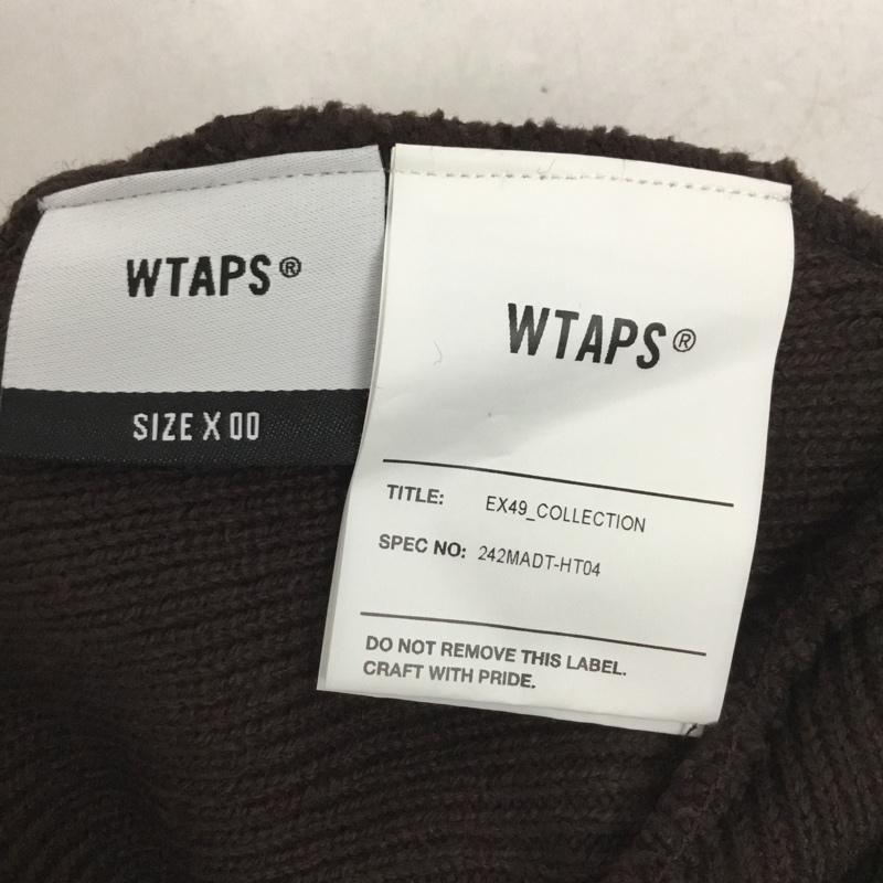 ダブルタップス WTAPS 帽子 ニット帽 242MADT-HT04 ビーニー ロゴ、文字 ダークブラウン / ダークブラウン /  メンズ USED 古着 中古 10145791