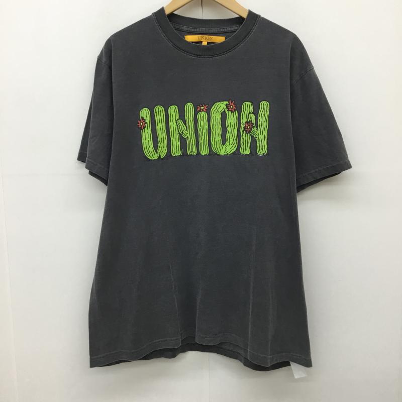 ユニオン UNION Tシャツ 半袖 3 ロゴ、文字 チャコールグレー / チャコールグレー /  メンズ USED 古着 中古 10145794