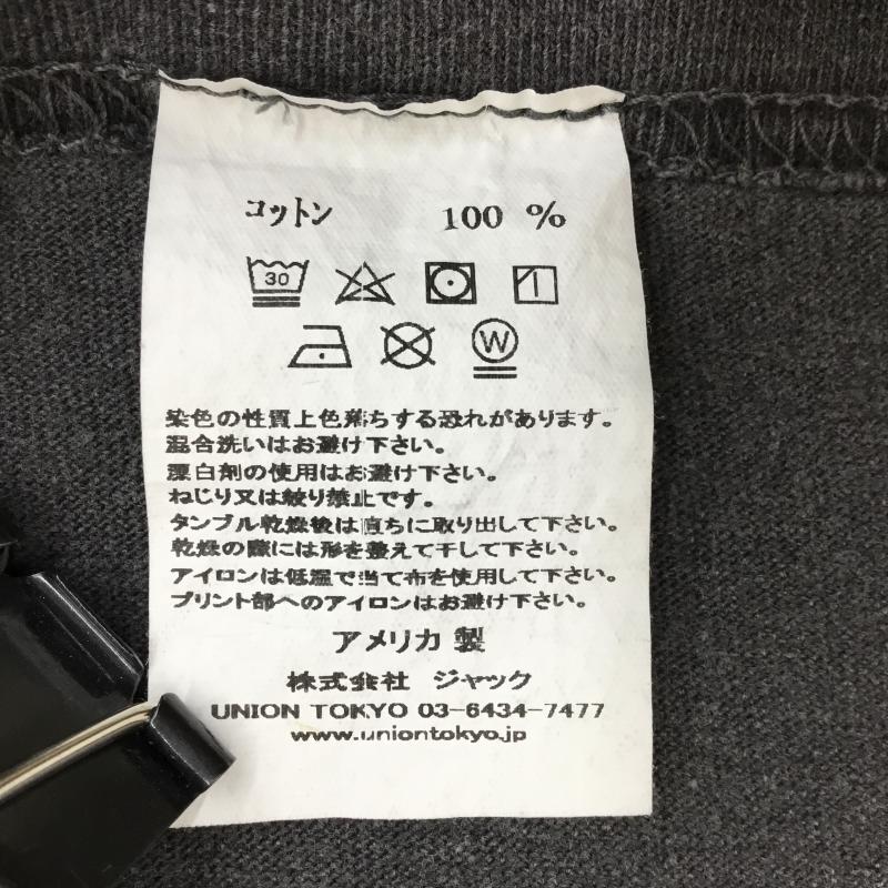 ユニオン UNION Tシャツ 半袖 3 ロゴ、文字 チャコールグレー / チャコールグレー /  メンズ USED 古着 中古 10145794