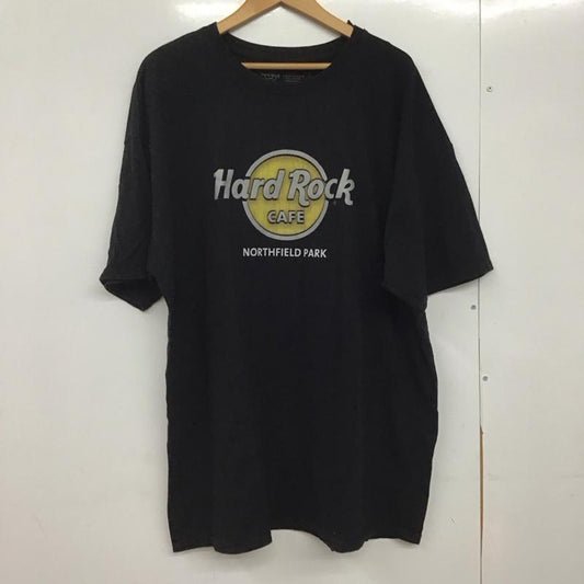 ハードロックカフェ HARD ROCK CAFE Tシャツ 半袖 半袖カットソー プリントTシャツ クルーネックカットソー XXL ロゴ、文字 黒 / ブラック /  メンズ USED 古着 中古 10145825