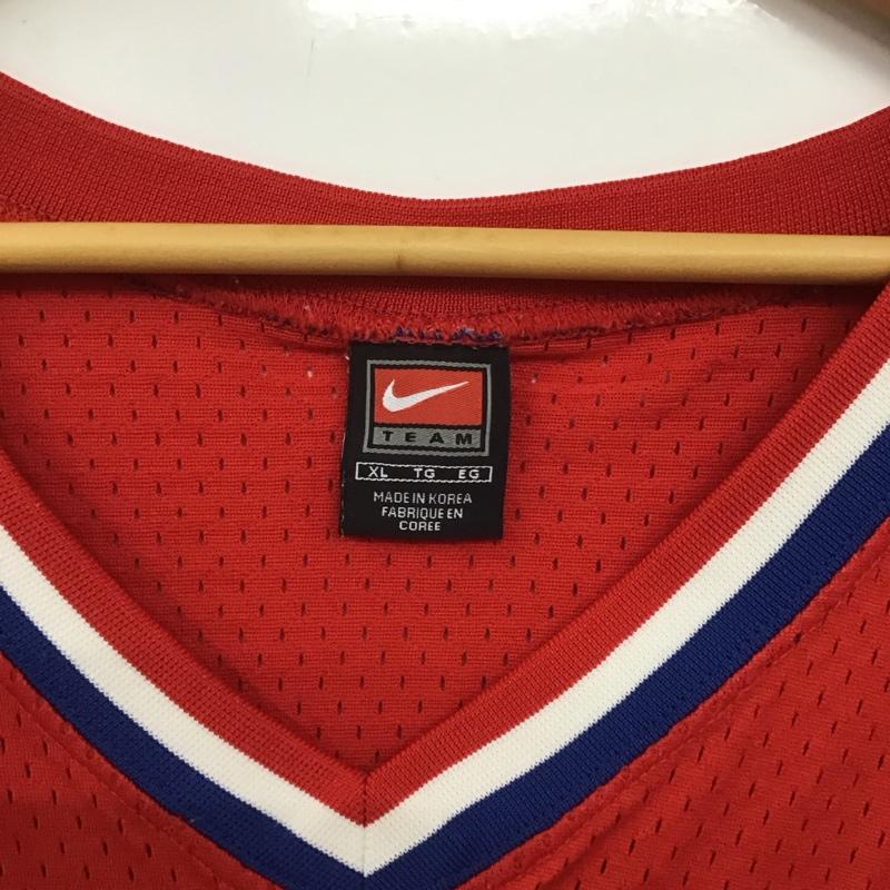 ナイキ NIKE タンクトップ タンクトップ タンクトップ ノースリーブカットソー Vネック スポーツウェア XL ロゴ、文字 赤 / レッド /  メンズ USED 古着 中古 10145830