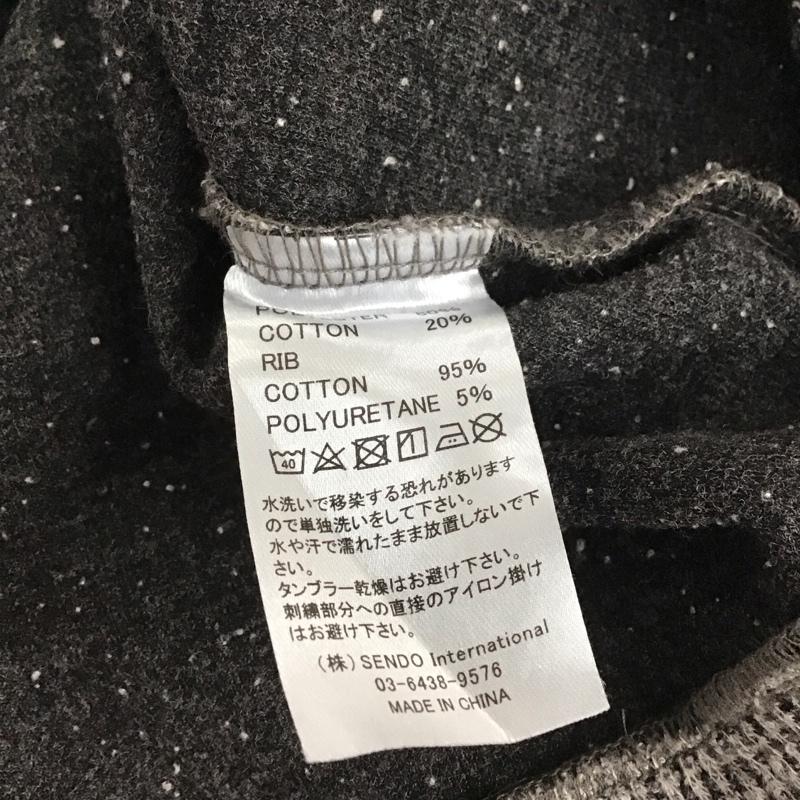 メルヴィンス MLVINCE ニット、セーター 長袖 長袖ニットカットソー クルーネック セーター L ロゴ、文字 灰 / グレー /  メンズ USED 古着 中古 10145844