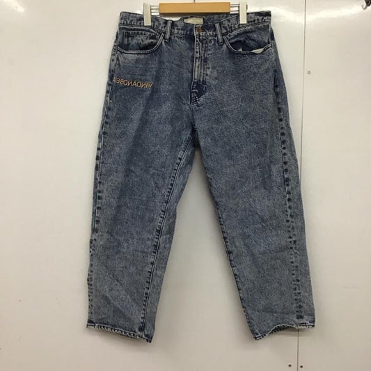 ウィンダンシー WIND AND SEA パンツ デニム、ジーンズ デニムパンツ ワイドパンツ カジュアルパンツ XL ロゴ、文字 インディゴ / インディゴ /  メンズ USED 古着 中古 10145860