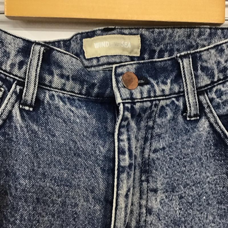 ウィンダンシー WIND AND SEA パンツ デニム、ジーンズ デニムパンツ ワイドパンツ カジュアルパンツ XL ロゴ、文字 インディゴ / インディゴ /  メンズ USED 古着 中古 10145860