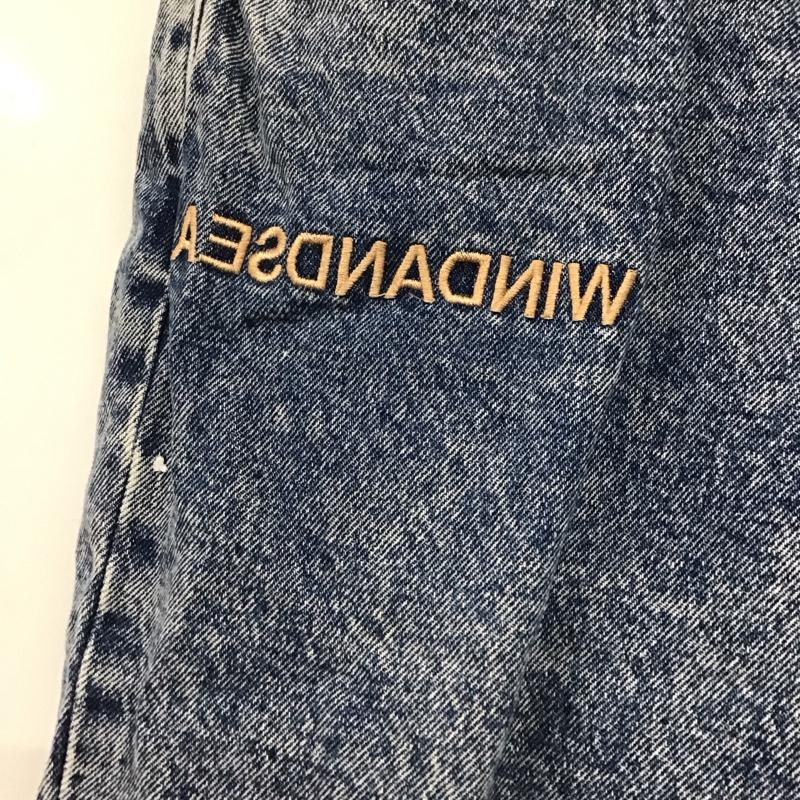 ウィンダンシー WIND AND SEA パンツ デニム、ジーンズ デニムパンツ ワイドパンツ カジュアルパンツ XL ロゴ、文字 インディゴ / インディゴ /  メンズ USED 古着 中古 10145860