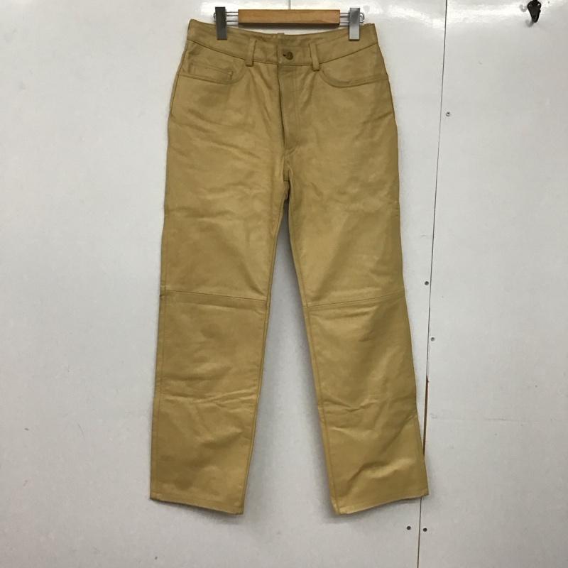 ポールスミス Paul Smith パンツ ワークパンツ、ペインターパンツ レザーパンツ ワイドパンツ カジュアルパンツ カウレザー 31インチ 無地 ベージュ / ベージュ /  メンズ USED 古着 中古 10145869