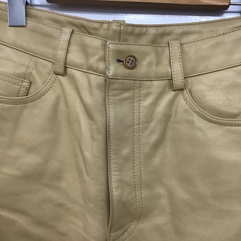 ポールスミス Paul Smith パンツ ワークパンツ、ペインターパンツ レザーパンツ ワイドパンツ カジュアルパンツ カウレザー 31インチ 無地 ベージュ / ベージュ /  メンズ USED 古着 中古 10145869