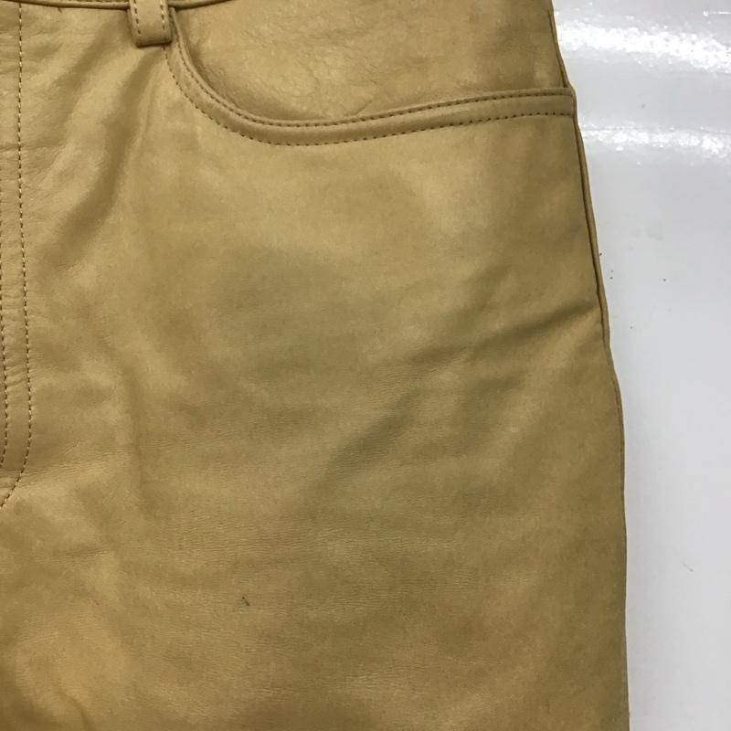 ポールスミス Paul Smith パンツ ワークパンツ、ペインターパンツ レザーパンツ ワイドパンツ カジュアルパンツ カウレザー 31インチ 無地 ベージュ / ベージュ /  メンズ USED 古着 中古 10145869
