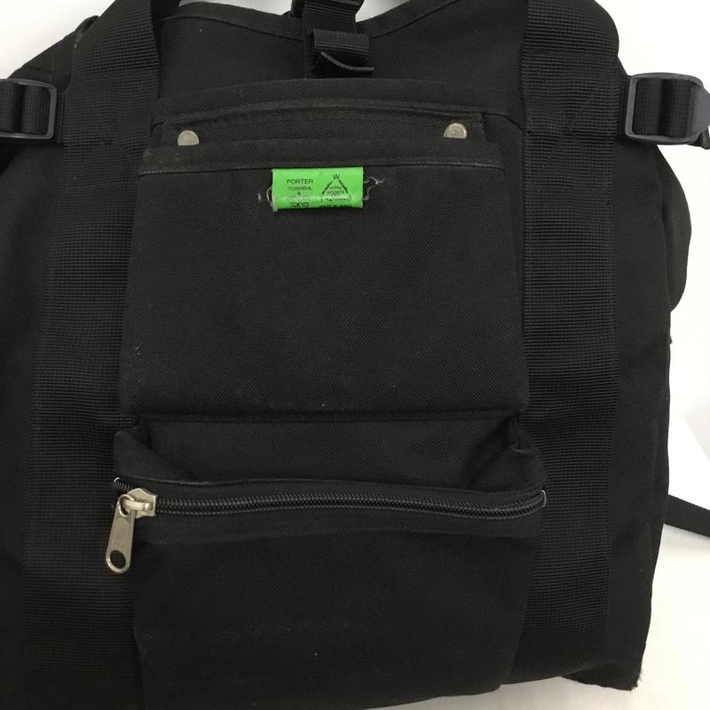 ポーター PORTER リュックサック、デイパック リュックサック、デイバッグ UNION ロゴ、文字 黒 / ブラック /  メンズ USED 古着 中古 10145872