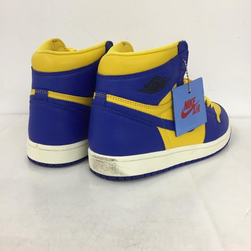 ナイキ NIKE スニーカー スニーカー FD2596 700 WMNS AIR JORDAN 1 RETRO HIGH OG 26.5cm 箱有 26.5cm ワンポイント 青 / ブルー / X 黄 / イエロー /  メンズ USED 古着 中古 10145874