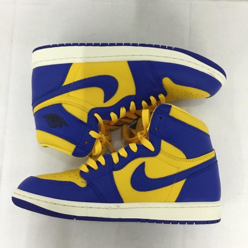 ナイキ NIKE スニーカー スニーカー FD2596 700 WMNS AIR JORDAN 1 RETRO HIGH OG 26.5cm 箱有 26.5cm ワンポイント 青 / ブルー / X 黄 / イエロー /  メンズ USED 古着 中古 10145874