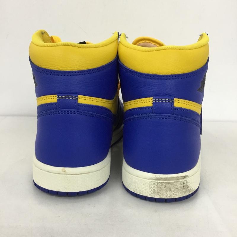 ナイキ NIKE スニーカー スニーカー FD2596 700 WMNS AIR JORDAN 1 RETRO HIGH OG 26.5cm 箱有 26.5cm ワンポイント 青 / ブルー / X 黄 / イエロー /  メンズ USED 古着 中古 10145874