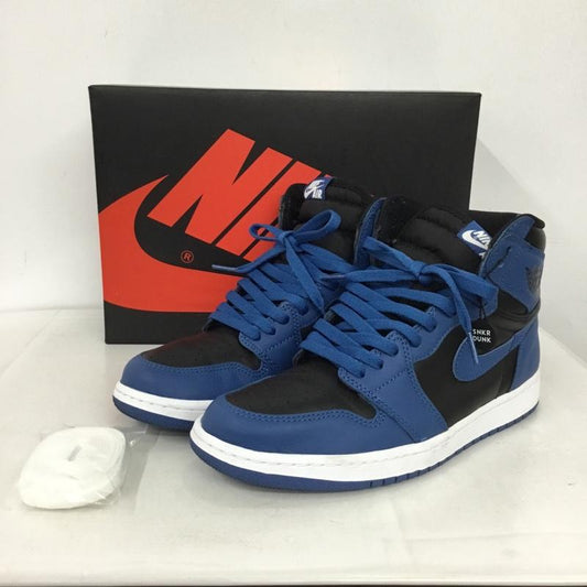 ナイキ NIKE スニーカー スニーカー 555088 404 AIR JORDAN 1 RETRO HIGH OG 26.5cm 箱有 26.5cm ロゴ、文字 黒 / ブラック / X 青 / ブルー /  メンズ USED 古着 中古 10145875