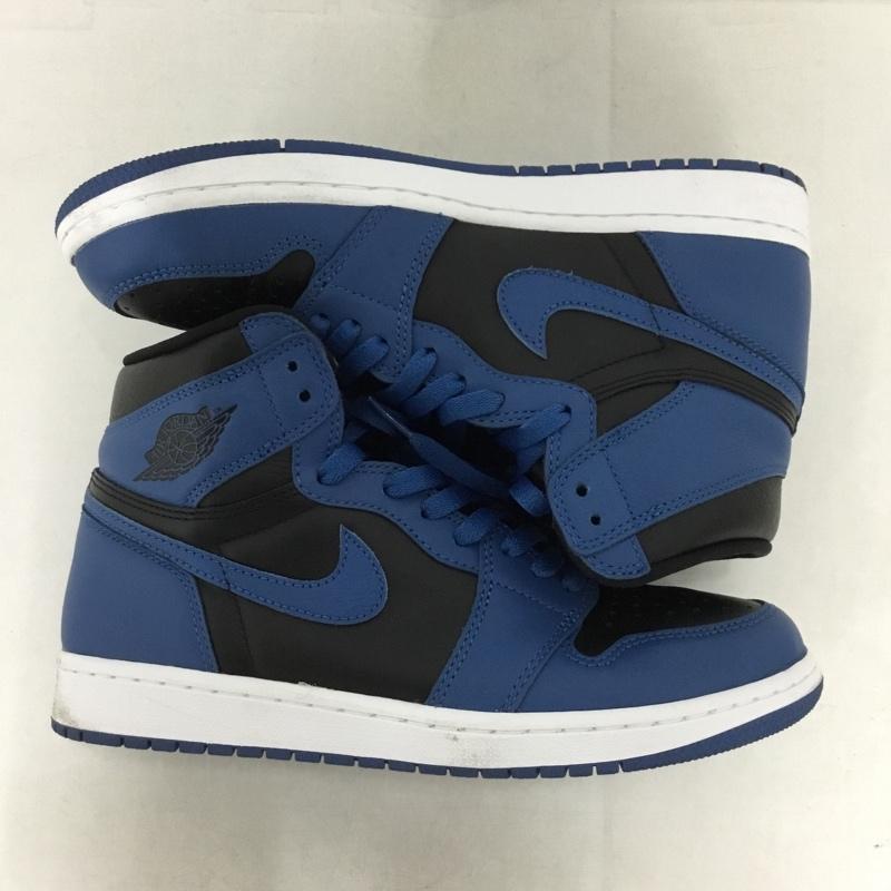 ナイキ NIKE スニーカー スニーカー 555088 404 AIR JORDAN 1 RETRO HIGH OG 26.5cm 箱有 26.5cm ロゴ、文字 黒 / ブラック / X 青 / ブルー /  メンズ USED 古着 中古 10145875