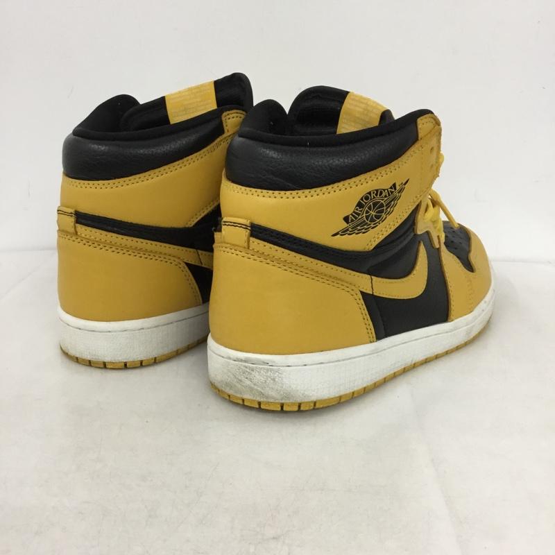 ナイキ NIKE スニーカー スニーカー 555088 701 AIR JORDAN 1 RETRO HIGH OG POLLEN 26.5cm 箱有 26.5cm ロゴ、文字 黒 / ブラック / X 黄 / イエロー /  メンズ USED 古着 中古 10145878