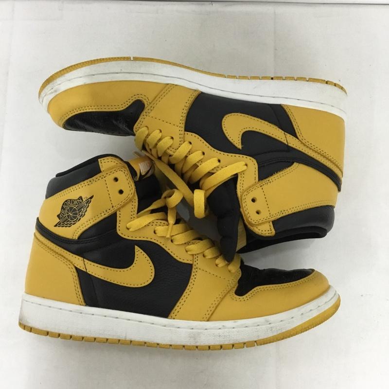 ナイキ NIKE スニーカー スニーカー 555088 701 AIR JORDAN 1 RETRO HIGH OG POLLEN 26.5cm 箱有 26.5cm ロゴ、文字 黒 / ブラック / X 黄 / イエロー /  メンズ USED 古着 中古 10145878