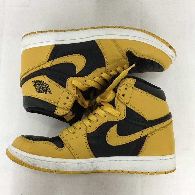 ナイキ NIKE スニーカー スニーカー 555088 701 AIR JORDAN 1 RETRO HIGH OG POLLEN 26.5cm 箱有 26.5cm ロゴ、文字 黒 / ブラック / X 黄 / イエロー /  メンズ USED 古着 中古 10145878