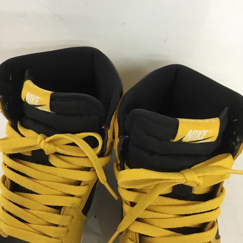 ナイキ NIKE スニーカー スニーカー 555088 701 AIR JORDAN 1 RETRO HIGH OG POLLEN 26.5cm 箱有 26.5cm ロゴ、文字 黒 / ブラック / X 黄 / イエロー /  メンズ USED 古着 中古 10145878