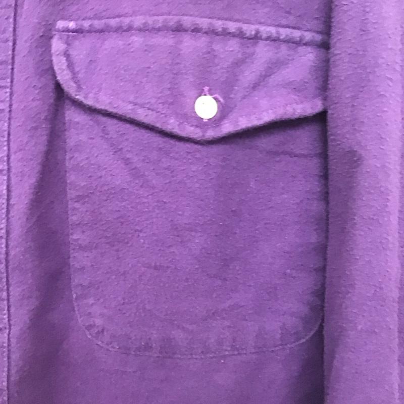 エディーバウアー Eddie Bauer シャツ、ブラウス 長袖 長袖シャツ 無地シャツ カラーシャツ L 無地 紫 / パープル /  メンズ USED 古着 中古 10145894