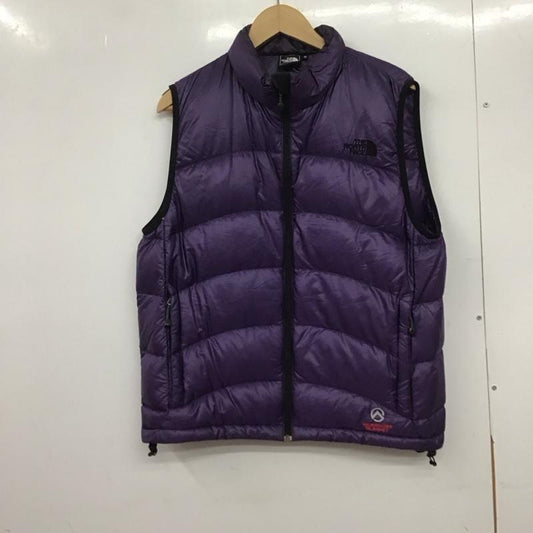 ザノースフェイス THE NORTH FACE ベスト ベスト nd18804 アコンカグアダウンベスト ジップアップダウンベスト M ロゴ、文字 紫 / パープル /  メンズ USED 古着 中古 10145900