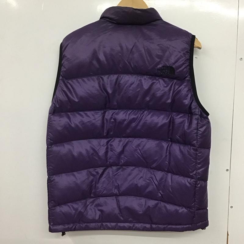 ザノースフェイス THE NORTH FACE ベスト ベスト nd18804 アコンカグアダウンベスト ジップアップダウンベスト M ロゴ、文字 紫 / パープル /  メンズ USED 古着 中古 10145900