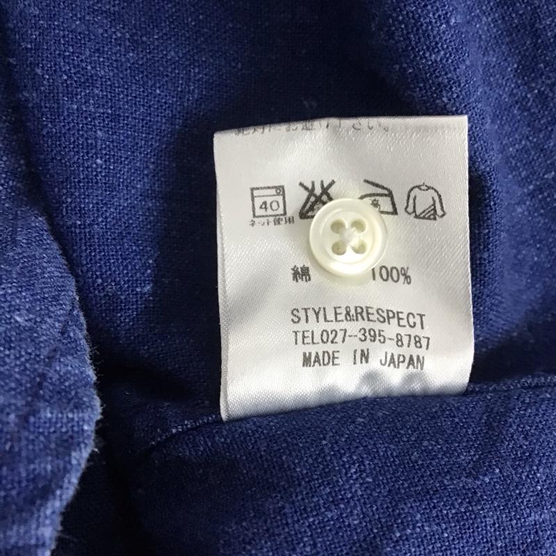 スタイル＆リスペクト STYLE & RESPECT シャツ、ブラウス 長袖 長袖シャツ 無地シャツ カラーシャツ 無地 インディゴ / インディゴ /  メンズ USED 古着 中古 10145928