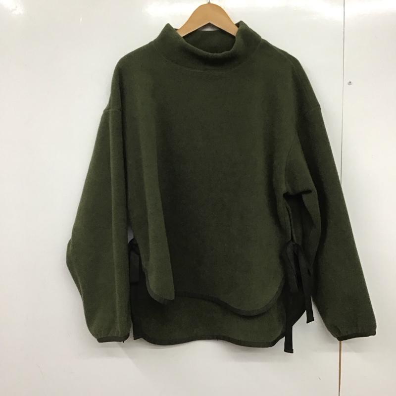 ユニクロ UNIQLO カットソー 長袖 フリース M 無地 カーキ / カーキ /  メンズ USED 古着 中古 10145955