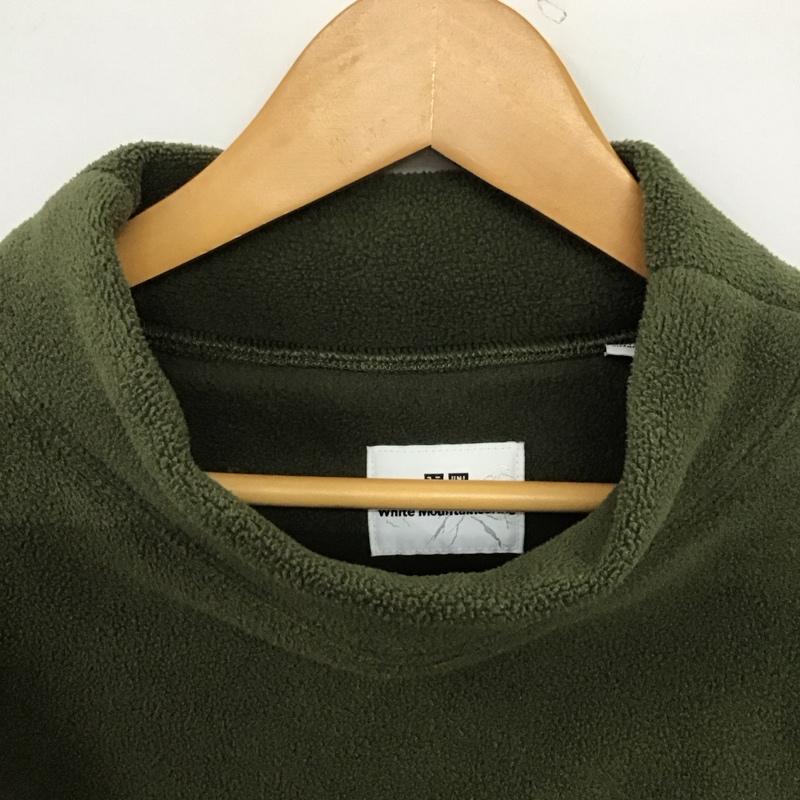 ユニクロ UNIQLO カットソー 長袖 フリース M 無地 カーキ / カーキ /  メンズ USED 古着 中古 10145955