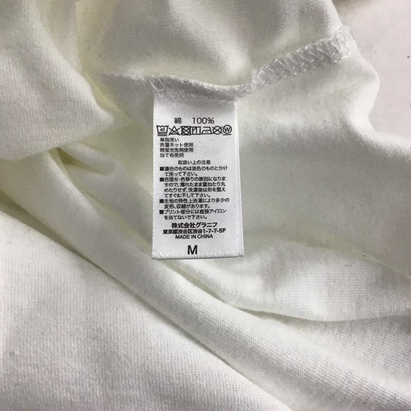 グラニフ graniph Tシャツ 半袖 半袖カットソー プリントTシャツ クルーネックカットソー M プリント 白 / ホワイト /  メンズ USED 古着 中古 10145973