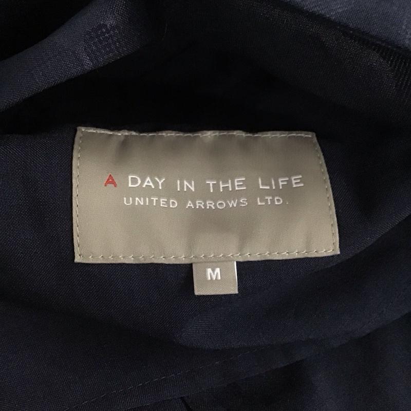 アデイインザライフ ユナイテッドアローズ A day in the life UNITED ARROWS ジャケット、上着 ジャケット、ブレザー カジュアルジャケット アウター カラージャケット 薄手 M 総柄 紺 / ネイビー /  メンズ USED 古着 中古 10145996