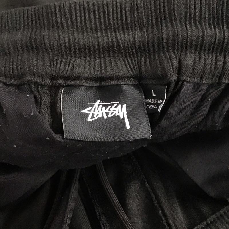 ステューシー STUSSY パンツ スラックス スラックスパンツ ワイドパンツ カジュアルパンツ LL 総柄 黒 / ブラック /  メンズ USED 古着 中古 10146000