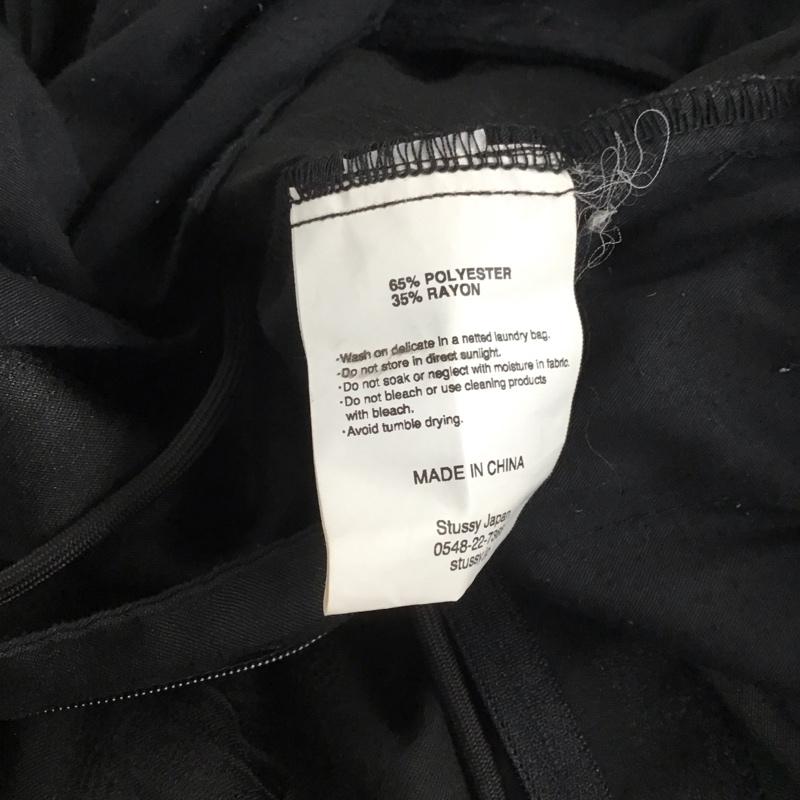 ステューシー STUSSY パンツ スラックス スラックスパンツ ワイドパンツ カジュアルパンツ LL 総柄 黒 / ブラック /  メンズ USED 古着 中古 10146000