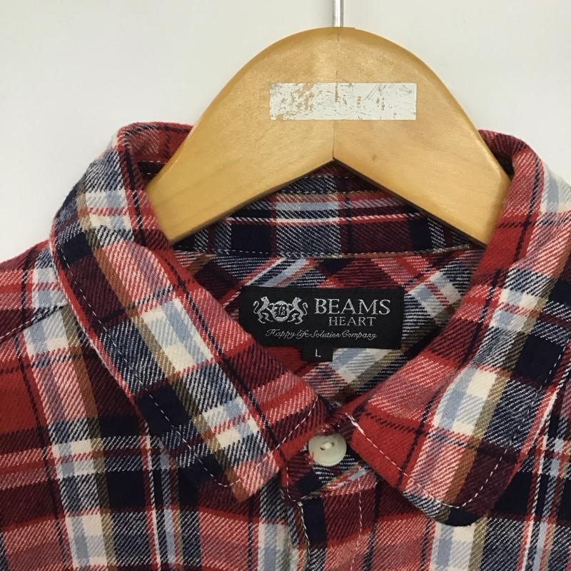 ビームス ハート BEAMS HEART シャツ、ブラウス 長袖 長袖シャツ チェックシャツ カラーシャツ L チェック マルチカラー / マルチカラー /  メンズ USED 古着 中古 10146005